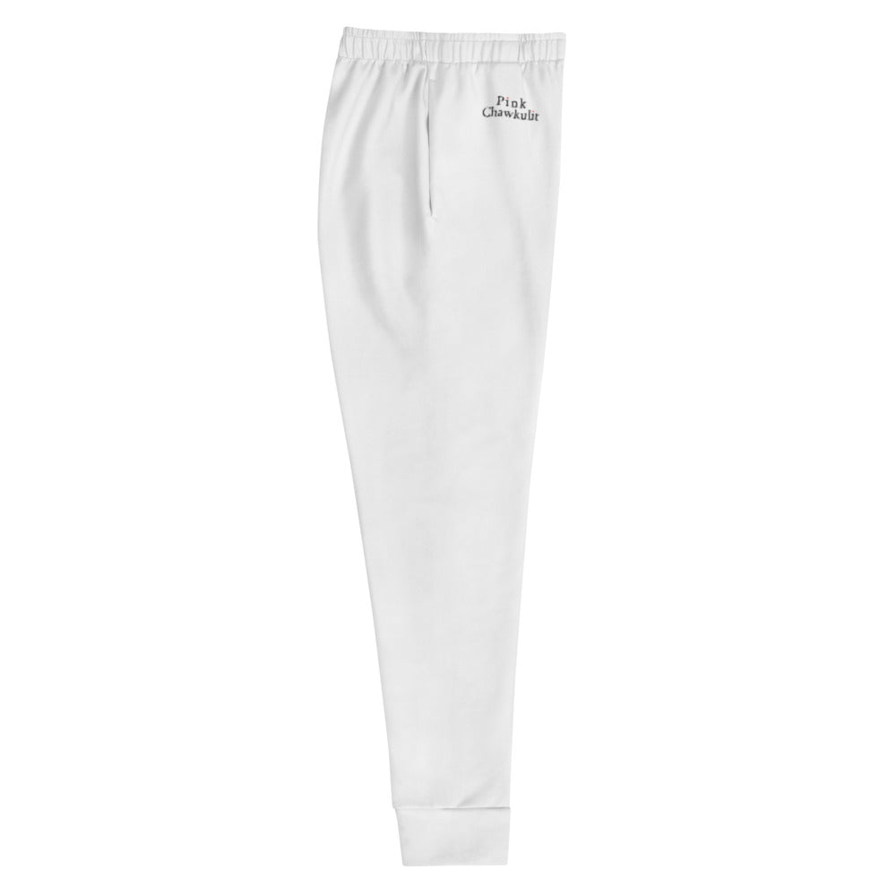 Pink Chawkulit - Women's Joggers - White