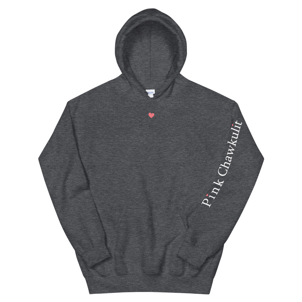 Pink Chawkulit Heart - Unisex Hoodie - Sleeve Logo