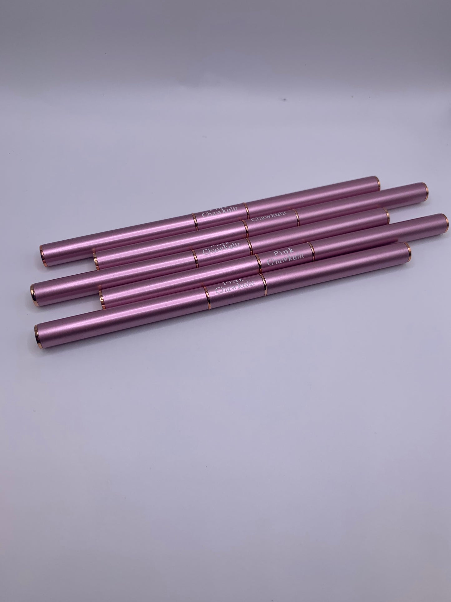 Rose Gold Double Sided Nylon Hair Nail Art Brushes